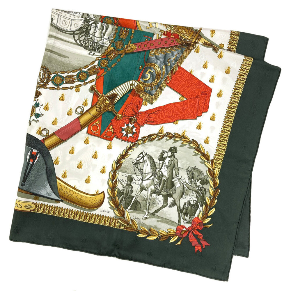 Hermes Carre 90 Napoleon Scarf Muffler Silk Women's HERMES